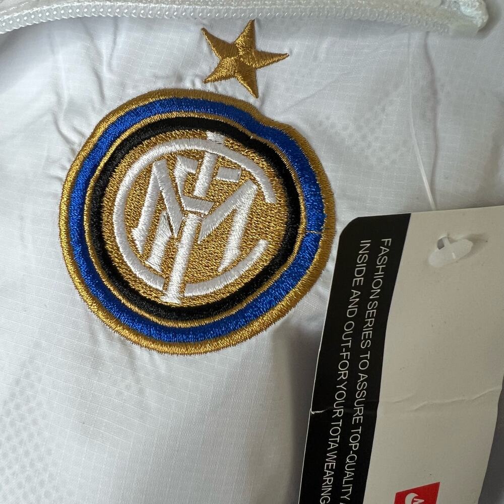 Nike Inter Milan Track Jacket XL Mens Soccer White Blue Full Zip Windbreaker New - Picture 7 of 11